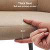 2x Faux Leather Dining Chairs Kitchen Dining Room Office Metal Legs Beige
