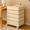 5-Tier Rotating Organizer Cart – Movable Storage Table with Drawers & Wheels