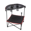 Round Folding Portable Table Camping Garden Party Picnic Trestle w/ Cups Holder