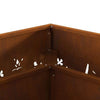 Fire Pit Square 60x60x30 cm Weathering Steel