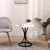 Modern 50cm Round Coffee Table with Pedestal Base Sofa Side Tea End Tables White