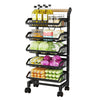 3/4/5 Tier Kitchen Trolley Storage Rack Cart Slim Rolling Trolley W/ Wheels