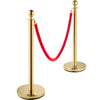 4PCS Barrier Posts Crowd Control Stanchion 2 Velvet Ropes Bank Queue