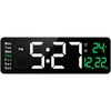 16" LED Digital Wall Clock Alarm Clock Temperature Date Display Large Home Decor