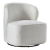 Rotating Single Sofa Swivel Cuddle Armchair White Teddy Boucle Accent Tub Chairs