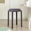 6x Stacking Dining Stool Side Chair Fleece Padded Guest Seat Kitchen Living Room