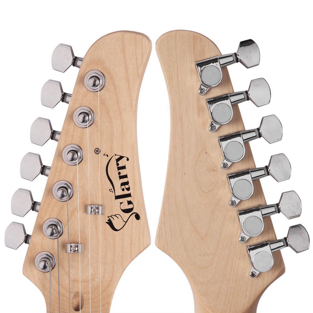 Glarry 39" GST 6 String Electric Guitar with Pickguard +Bag Strap Kit Right Hand
