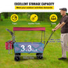 Beach Trolley Outdoor Utility Garden Cart Folding Wagon Cart With Canopy