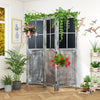 Costway 178 cm Retro 3-Panel Room Divider Wooden Tall Folding Privacy Screen