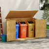 Triple Wheelie Bins Storage Wooden Store Cover Garden Rubbish Dustbin Enclosure