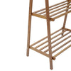 Wooden Clothes Rail Garment Hanging Rack Coat Display Stand With 2 Layer Shelves
