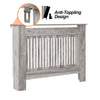 Small Medium Large Radiator Cover Vertical Slatted Grill Wooden Heating Cabinet