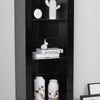 Modern Display Tall Cabinet Bookcase Shelving Units with LED Light 3 Glass Shelf