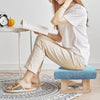 Small Footstool Chair Stool Rectangle Footrest Padded Rest Seat Pouffe Wood Legs