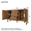 Sideboard Cabinet Industrial Wooden Cupboard Storage Furniture 2 Doors 3 Drawers