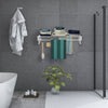 Folding Laundry Drying Rack Wall-Mounted Clothes Airer Expandable Towel Rack