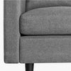 3-Seater Sofa 189CM For Living Room Fabric Upholstered Couch, Light Grey