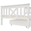 Single Bed 3ft White Solid Pine Wooden Bed Frame w/ 2 Storage Drawers 90x190 cm