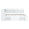 Double Bed Frame L Shaped 4FT6 Platform Bed with Underbed Storage and Drawers