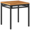 Garden Table - Dining Table - Poly Rattan Acacia Wood - Patio Backyard W6L3