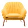 Upholstered Shell Back Sofas Armchair Fabric Accent Chair+Pillow Bedroom Lounge