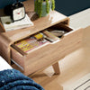 2 Drawer Bedside Oak Effect Scandi Legs Bedroom Furniture Nightstand Table Unit
