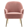 Modern Armchair Accent Occasional Tub Chair Velvet Single Sofa Soft Padded Seat