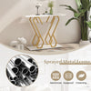 Modern Console Table Faux Marble Narrow Entryway Hallway Table Accent Desk 100cm