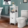 Bathroom Floor Cabinet Wooden Storage Cupboard Freestanding 2 Removable Drawers