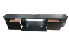 200cm Floating TV Stand Wall Mounted TV Shelves With Door TV Media Console Black