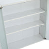 Double Glass Doors Wall Cabinet Storage Cupboard Hanging Organizer Shelves Shelf