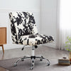 Cow Skin Effect Velvet Adjustable Computer Office Chair Swivel Gas Lift Chair