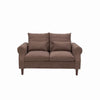 2 Seater faux leather/Linen Fabric Love Seat Sofa Armchair with Footstool Couch
