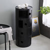 Plastic Storage Cabinet Floor Standing Round Cupboard Bedside Table Nightstand