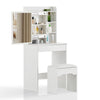 Modern Small White Dressing Table with Drawers15mm Chipboard Space-Saving Vanity