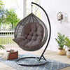 Hanging Rattan Egg Chair Cushion Replacement Seat Pad Swing Egg Chairs Mat Grey