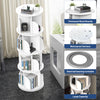 4-Layer 360° Rotating Bookshelf Bookcase Display Floor Standing Storage Rack New