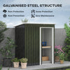 Garden Storage Shed 5 x 3ft With Sloped Roof Sliding Door Tool Organizer NEW UK