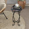 Outdoor Plant Stand Mosaic Round Side Table Accent End Table Bistro Coffee Table
