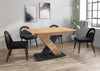 Modern Dining Table Extendable 120-160cm Oak & Concrete Effect Enzo 01