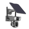 Solar Triple-Lens Linkage Camera 10X Zoom WiFi Security Cameras Surveillance
