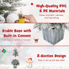 COSTWAY 100 CM Pre-Lit Artificial Christmas Tree Snow Flocked Potted Xmas Tree