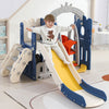 Large 4 in 1 Toddler Slide Climber & Swing Set with Basketball Hoop for Children
