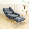 Ergonomic Recliner Chair Lounger Armchair Sleeper Chair w/ Footstool