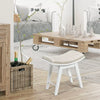 Make-Up Stool Dressing Chair with Curved Seat Cushion Wooden Desk Stool