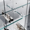 LED Bluetooth Bathroom Mirror Cabinet With Shaver Socket Dimmable Lights 900×650