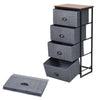 Chest of Drawers w/ 4 Drawers Home Storage Organizer Unit Modern Fabric Dresser