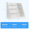 Kids Bookshelf and Toy Organizer Storage , 4 Tier Wooden Kids Book Shelf White