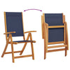 Folding Garden Chairs 6 pcs Solid Wood Acacia and Z7J0