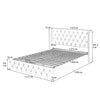 Ottoman Bed Gas Lift Storage Bed 4ft6 Double Bed Frame Velvet Upholstered Beige
